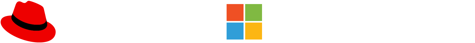 Red Hat and Microsoft logo